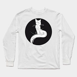 white fox - arctic fox Long Sleeve T-Shirt